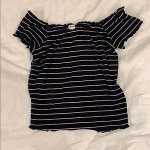 garage off-shoulder top
